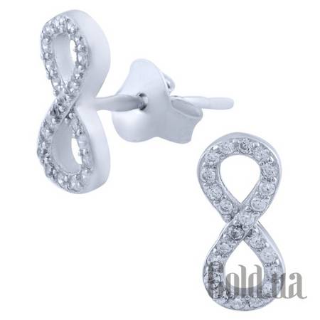 Серьги-гвоздики Fresh Jewelry Серебряные серьги с куб. циркониями