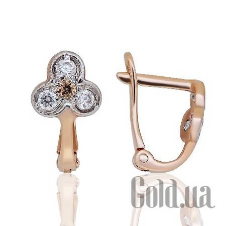Серьги Золотые серьги с куб. циркониями