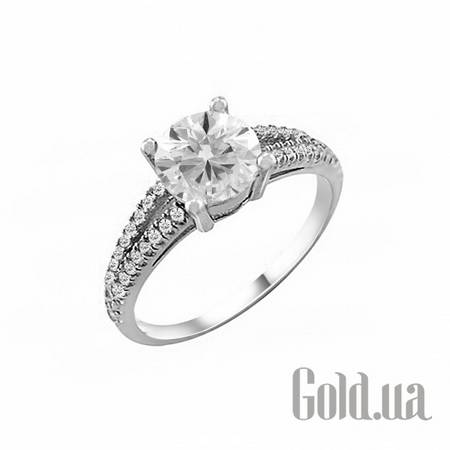 Кольцо Серебряное кольцо с куб. циркониями, 16.5