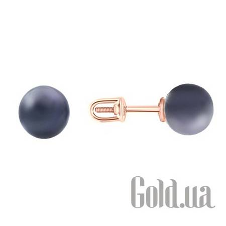 Серьги-гвоздики Золотые серьги с культив. жемчугом