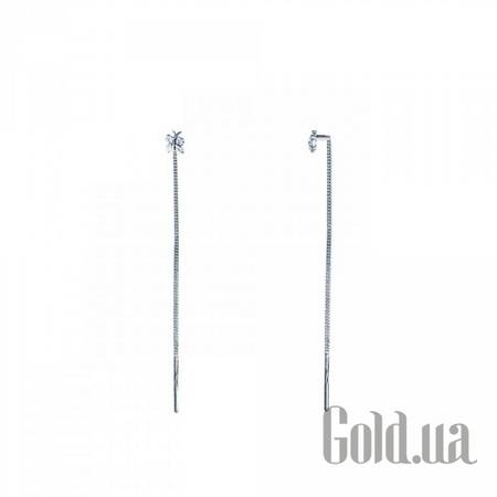 Серьги-гвоздики Серебряные серьги с куб. циркониями