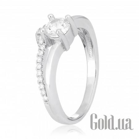 Кольцо Серебряное кольцо с куб. циркониями, 18.5