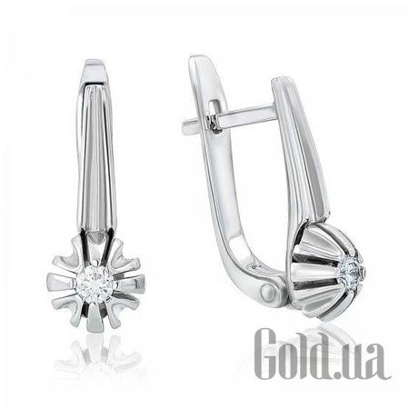 Серьги Золотые серьги с бриллиантами