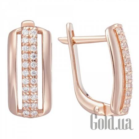 Серьги Золотые серьги с куб. циркониями