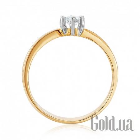 Кольцо Золотое кольцо с камнем Swarovski, 17.5
