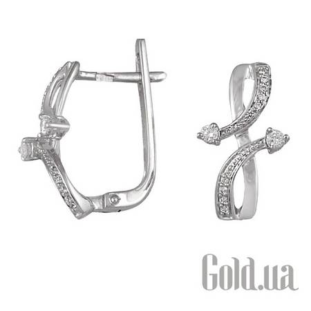 Серьги Золотые серьги с бриллиантами