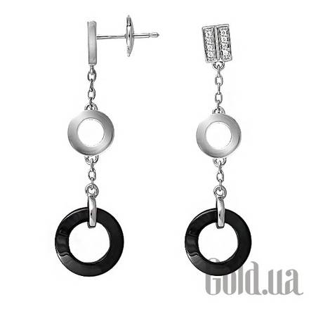 Серьги-гвоздики Серебряные серьги с куб.циркониями