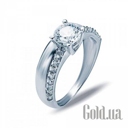 Кольцо Серебряное кольцо с куб. циркониями, 16.5