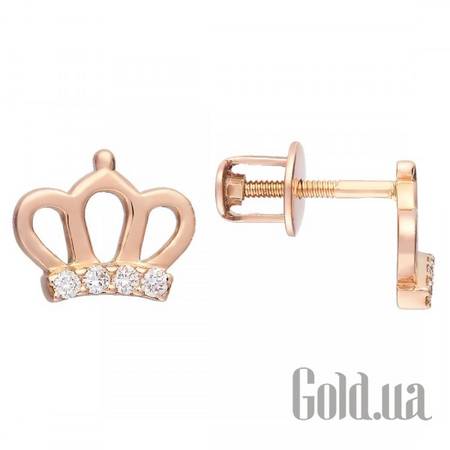 Серьги-гвоздики Золотые серьги с бриллиантами
