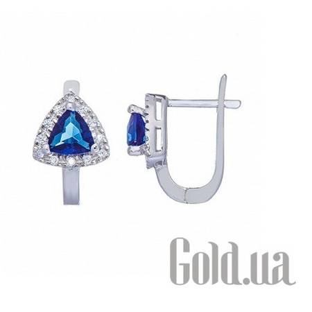 Серьги Серебряные серьги с куб. циркониями
