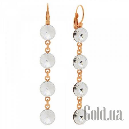 Серьги с подвесками Серьги с кристаллами Swarovski в позолоте