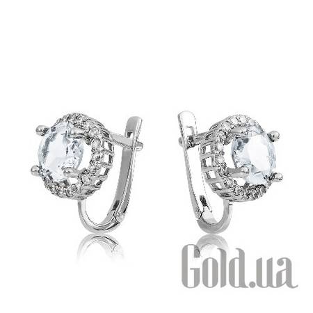 Серьги Золотые серьги с кристаллами 