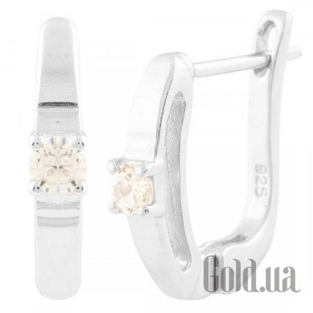 Серьги Серебряные серьги с куб. циркониями