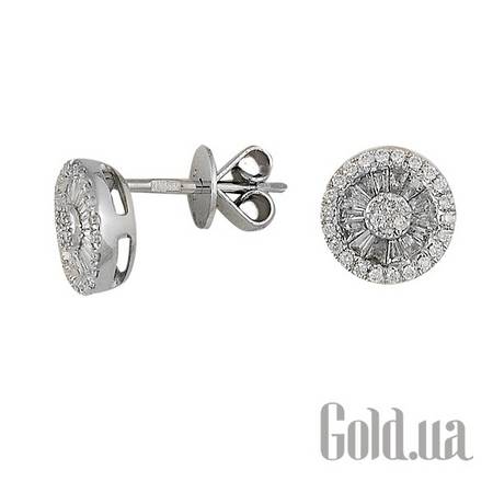 Серьги-гвоздики Золотые серьги с бриллиантами