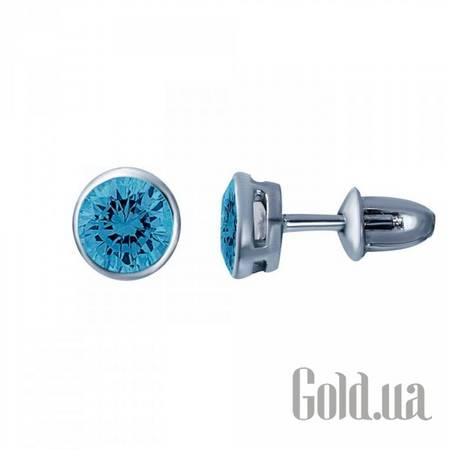 Серьги-гвоздики Серебряные серьги с куб. циркониями