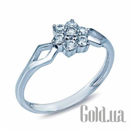 Кольцо Серебряное кольцо с куб. циркониями, 15.5