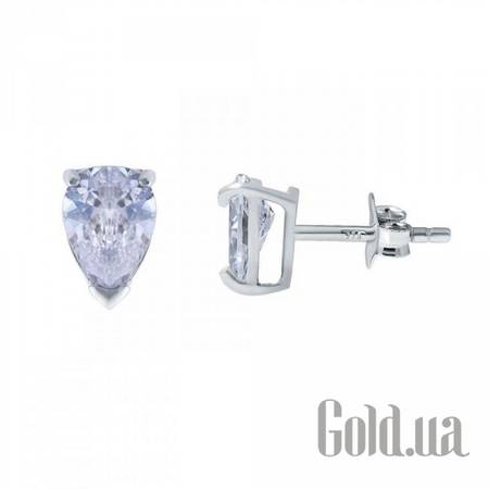 Серьги-гвоздики Серебряные серьги с куб. циркониями