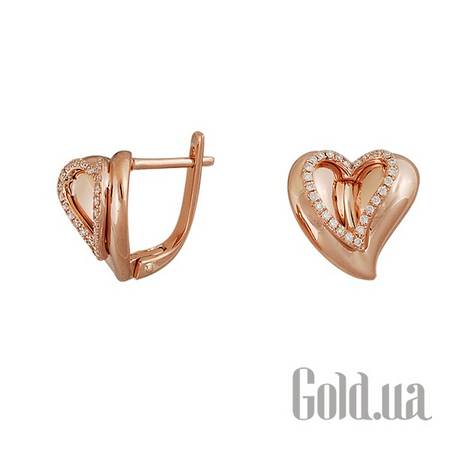 Серьги Золотые серьги с бриллиантами