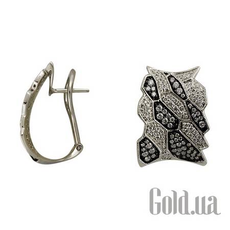 Серьги Золотые серьги с бриллиантами