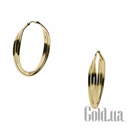 Серьги-кольца Стальные серьги в позолоте