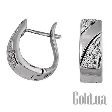 Серьги Золотые серьги с бриллиантами