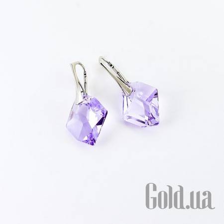 Серьги Серебряные серьги с кристаллами Swarovski