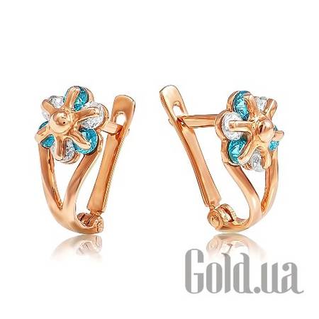 Серьги Золотые серьги с куб. циркониями