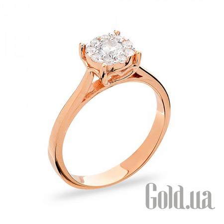 Кольцо Золотое кольцо с куб. циркониями, 15.5