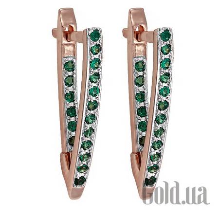 Серьги Серебряные серьги с куб. циркониями