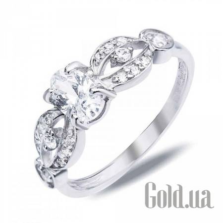 Кольцо Серебряное кольцо с куб. циркониями, 19
