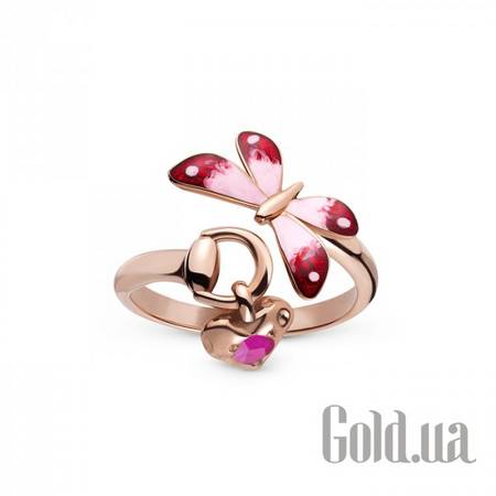 Кольцо Золотое кольцо с рубином и эмалью, 17