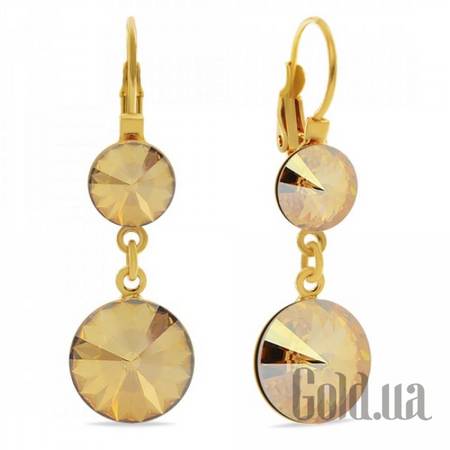 Серьги с подвесками Серьги с кристаллами Swarovski в позолоте