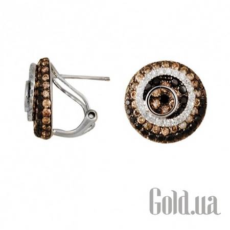 Серьги Золотые серьги с бриллиантами