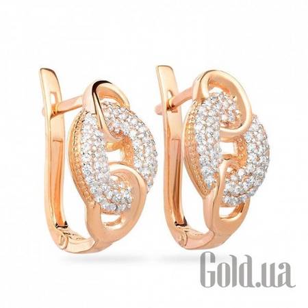 Серьги Золотые серьги с куб. циркониями