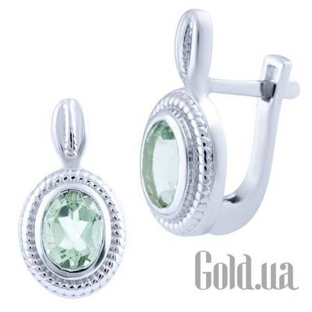 Серьги Серебряные серьги с аметистами