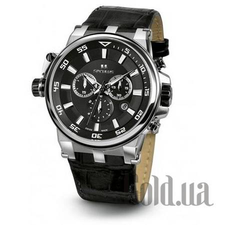 Швейцарские часы black, ss, black leather 4510.5.503D