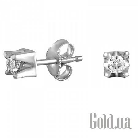 Серьги-гвоздики Золотые серьги с бриллиантами