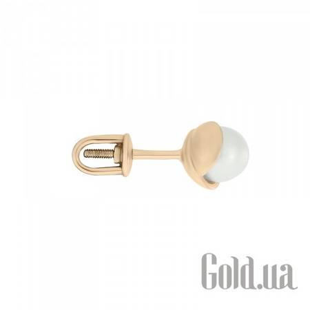 Серьги-гвоздики Золотые серьги с культив. жемчугом