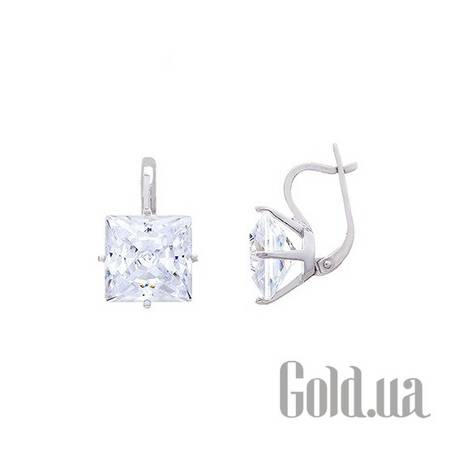 Серьги Серебряные серьги с куб. циркониями