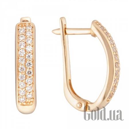 Серьги Золотые серьги с куб. циркониями