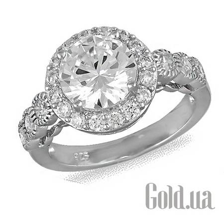 Кольцо Серебряное кольцо с куб. циркониями, 16.5