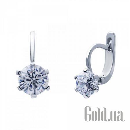 Серьги Серебряные серьги с куб. циркониями