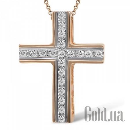 Кулон-крестик Золотой кулон с бриллиантами