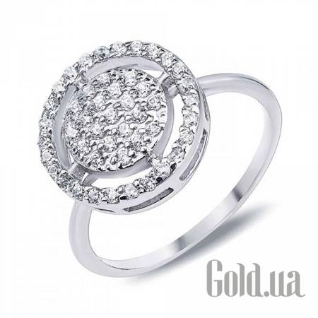 Кольцо Серебряное кольцо с куб. циркониями, 19