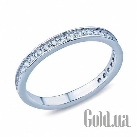 Обручальное кольцо Серебряное обручальное кольцо с куб. циркониями, 17