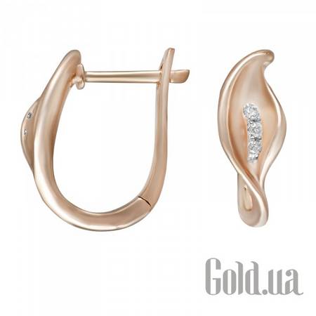 Серьги Золотые серьги с бриллиантами