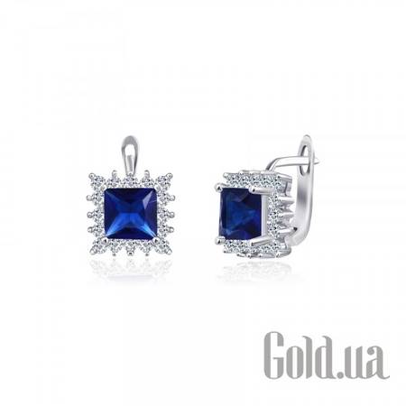 Серьги Серебряные серьги с куб. циркониями