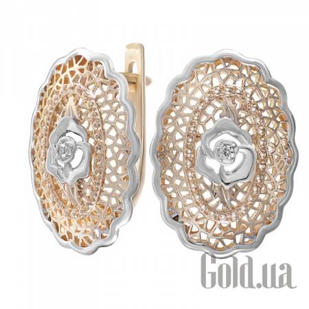 Серьги Золотые серьги с бриллиантами