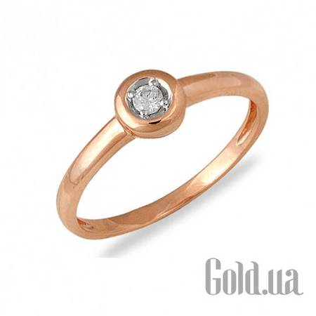 Кольцо Золотое кольцо с бриллиантом, 16.5