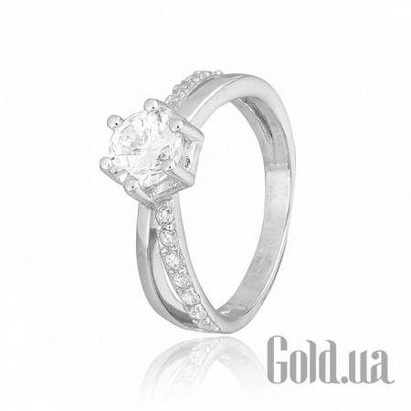 Кольцо Серебряное кольцо с куб. циркониями, 16.5